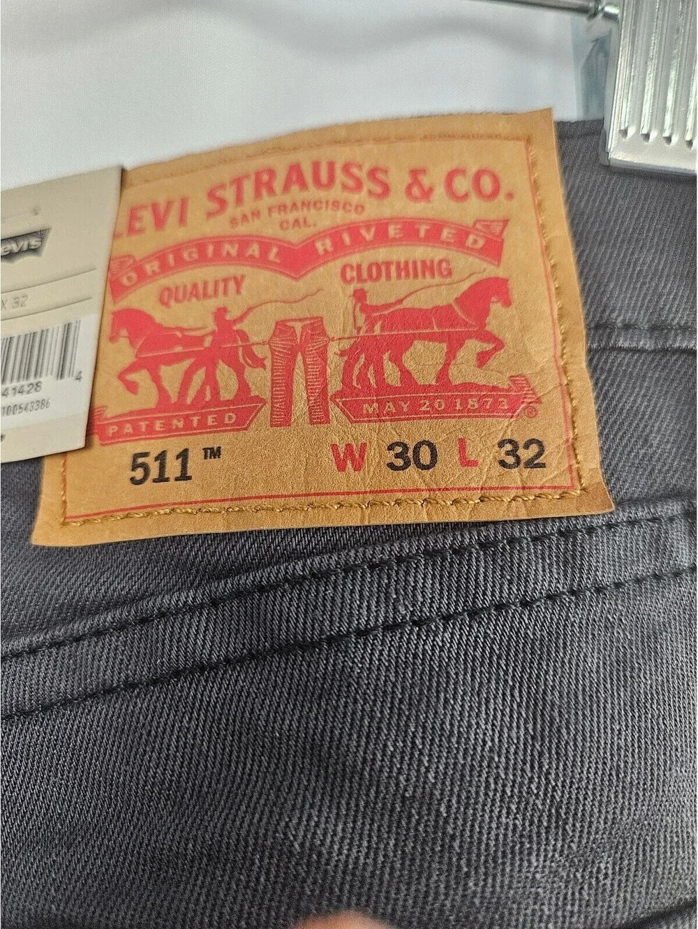 Levi's 511 Slim Stretch Jeans 30x32 in Black NWT